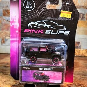 Jada Die-Cast Pink Slips Jeep Wrangler Sleek Black 1/64 Scale